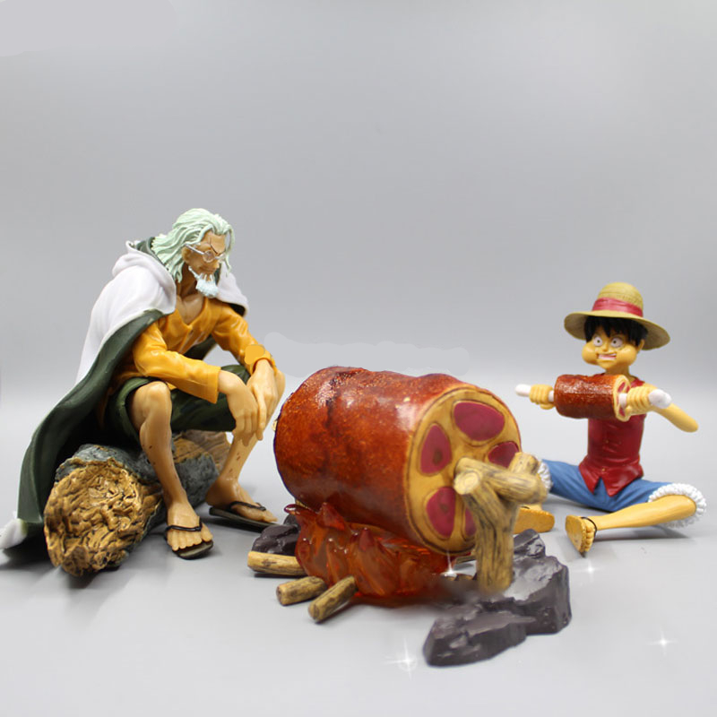 Silvers Rayleigh Luffy scene faction figure Eating meat