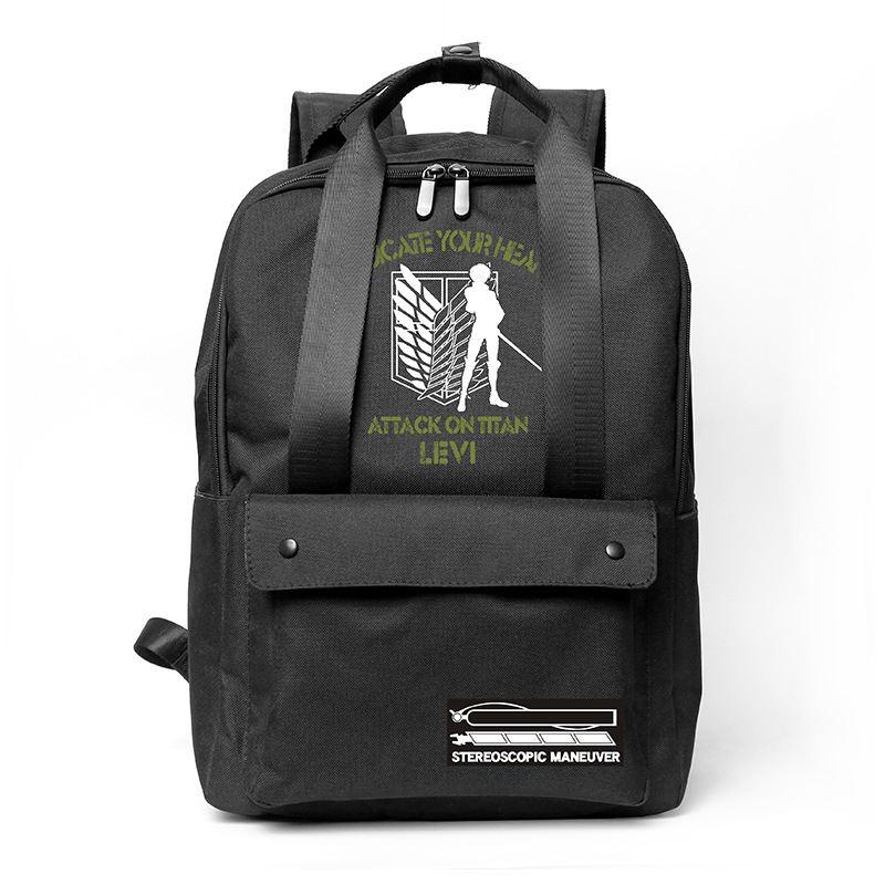 Attack on Titan Levi Multifunction Portable Hand Shoulder Bag Rucksacks Travel Laptop Backpack Oxford Schoolbag For Teenagers
