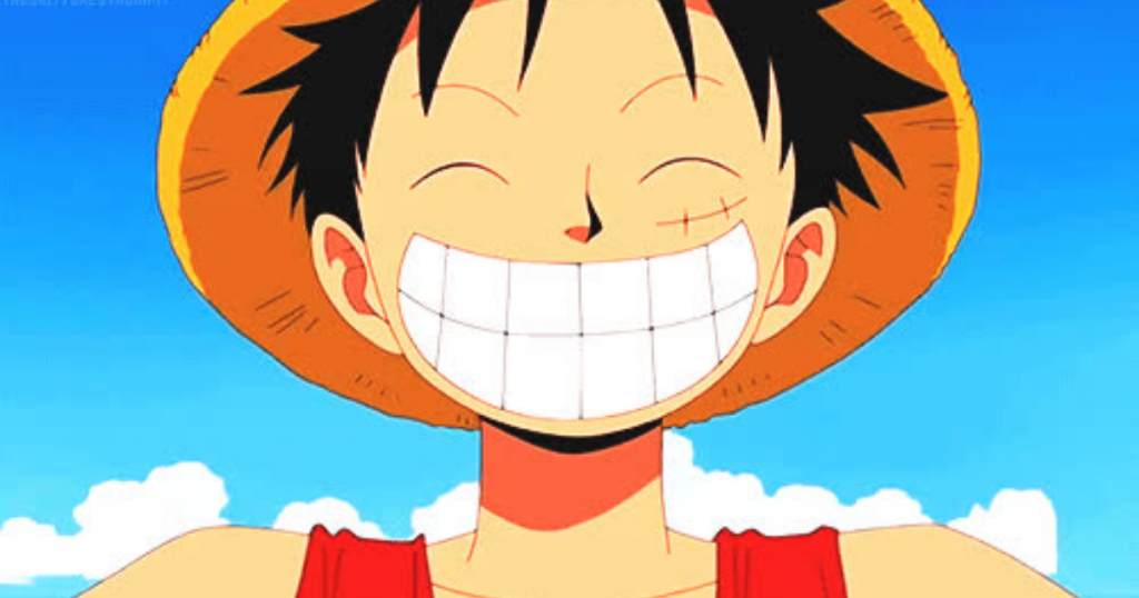 One Piece Character Luffy similing 
