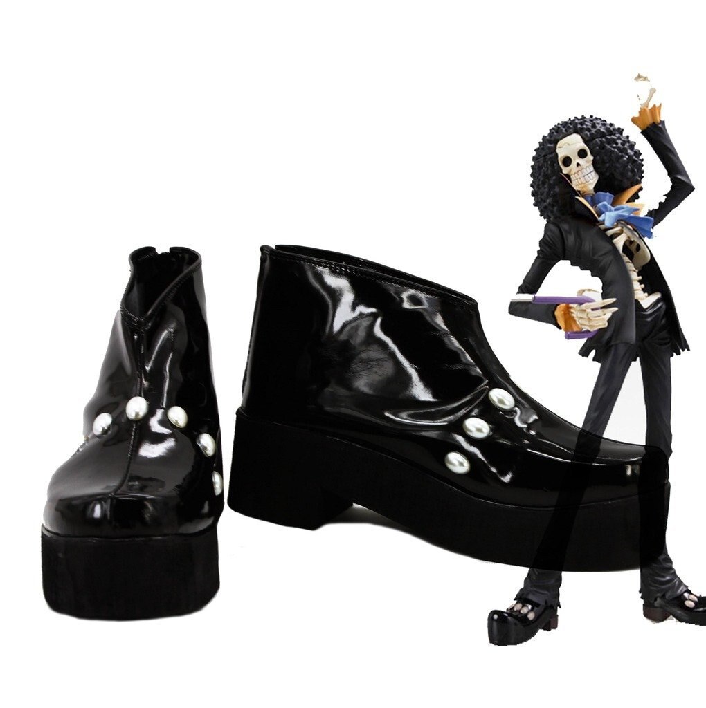 Een Stuk Anime Brook Cosplay Schoenen Laarzen Custom Made