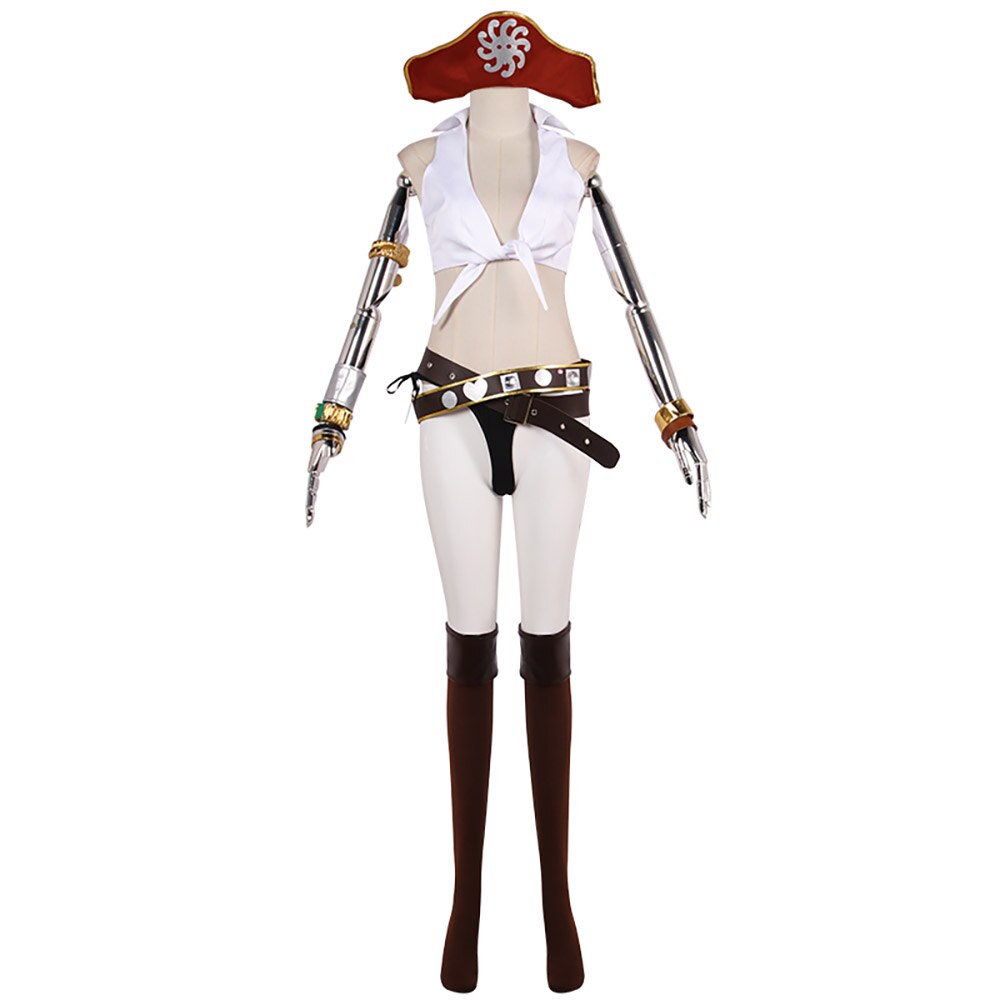 Anime Een Stuk Pirates Of The Caribbean Captain Boa Hancock Cosplay Kostuum Volledige Set Custom Made