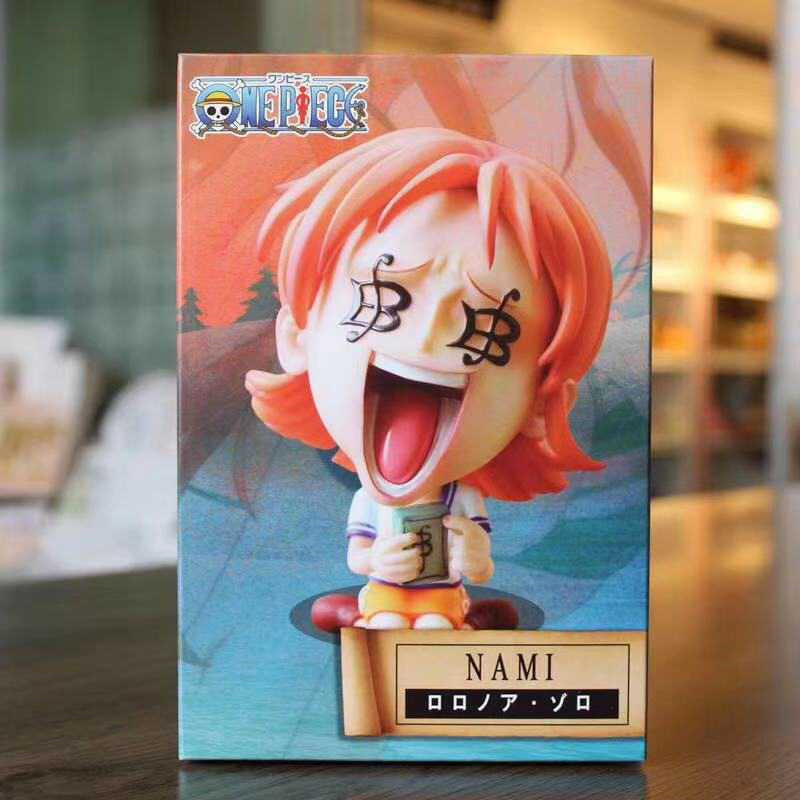 Zoro Luffy Sanji Nami Robin Brook Chopper Ace Usopp Sitting Action Figures for Kids
