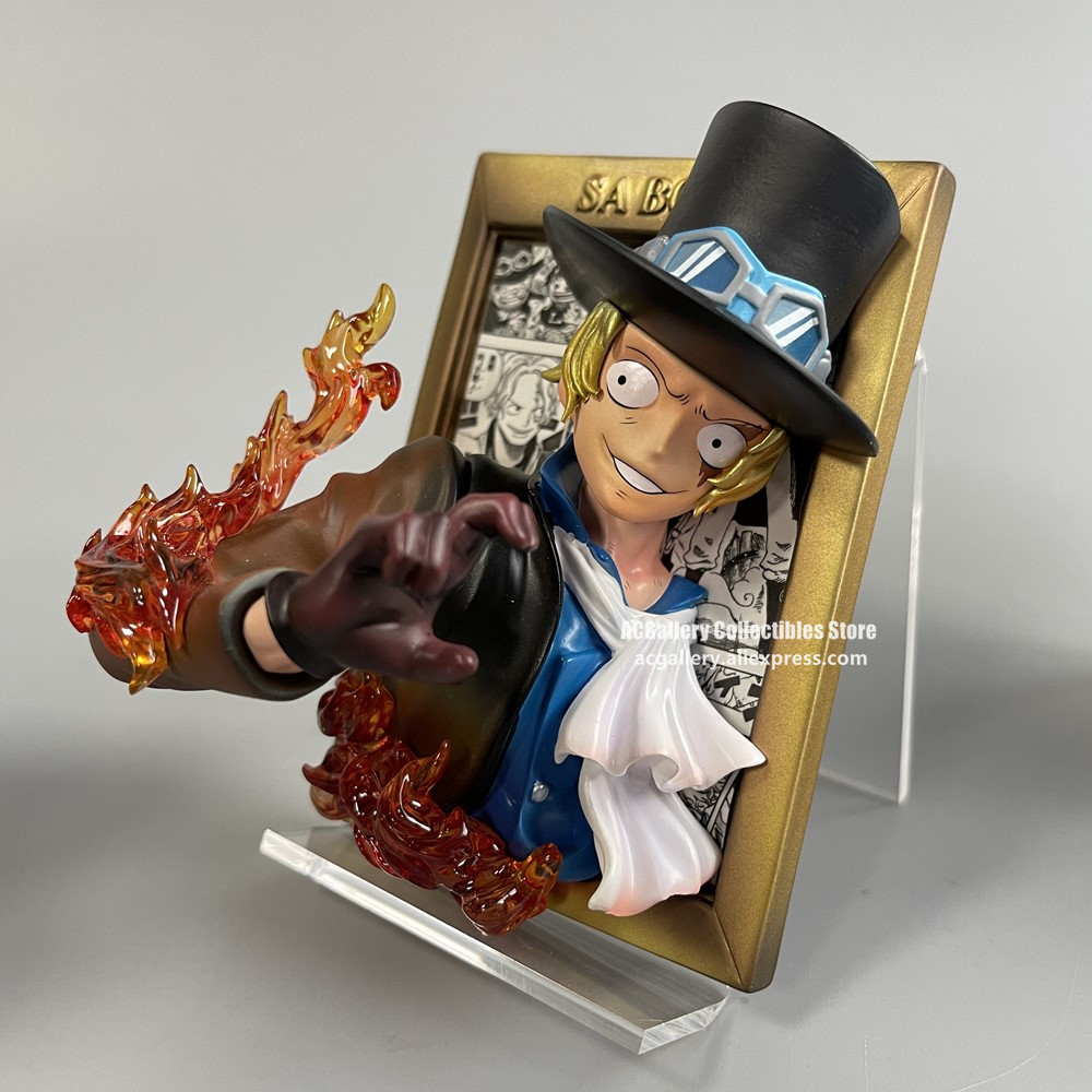One Piece Anime PVC Action Figure Magnet Ace Luffy Fridge Decor