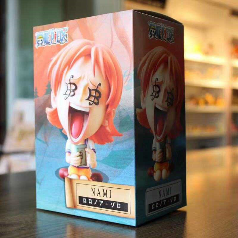 Zoro Luffy Sanji Nami Robin Brook Chopper Ace Usopp Sitting Action Figures for Kids