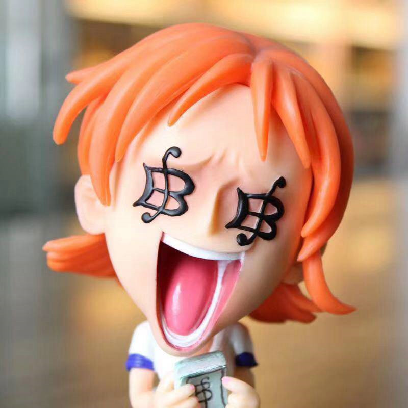 Zoro Luffy Sanji Nami Robin Brook Chopper Ace Usopp Sitting Action Figures for Kids