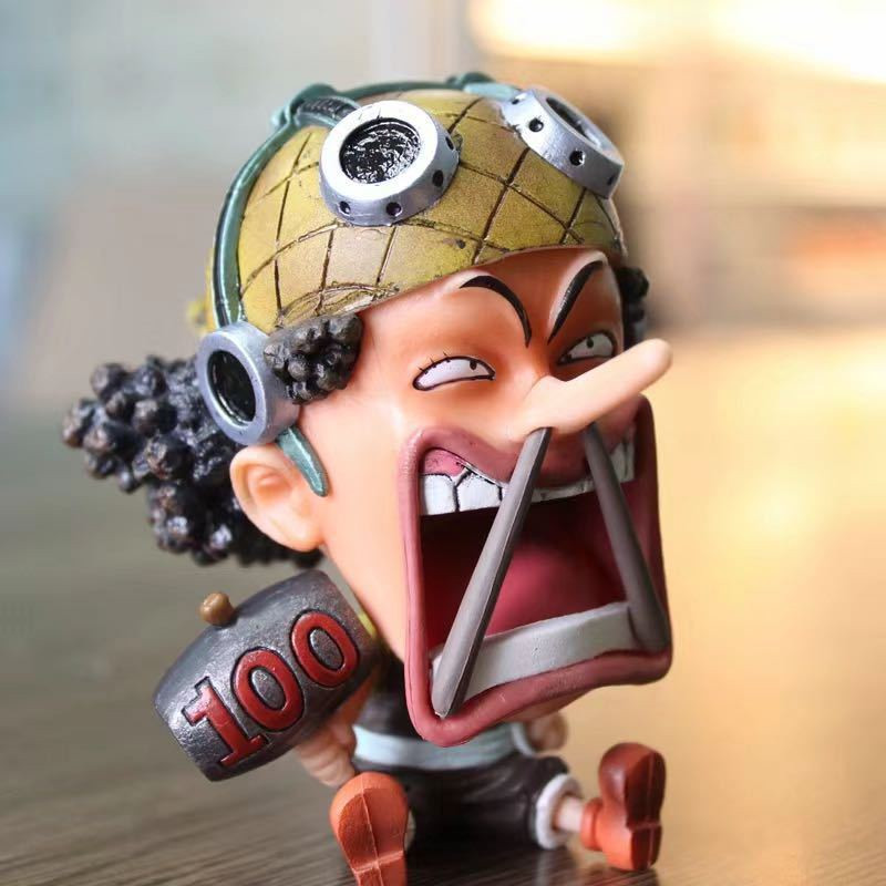 Zoro Luffy Sanji Nami Robin Brook Chopper Ace Usopp Sitting Action Figures for Kids