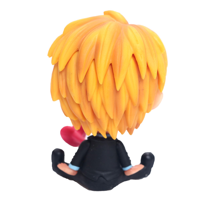 Zoro Luffy Sanji Nami Robin Brook Chopper Ace Usopp Sitting Action Figures for Kids