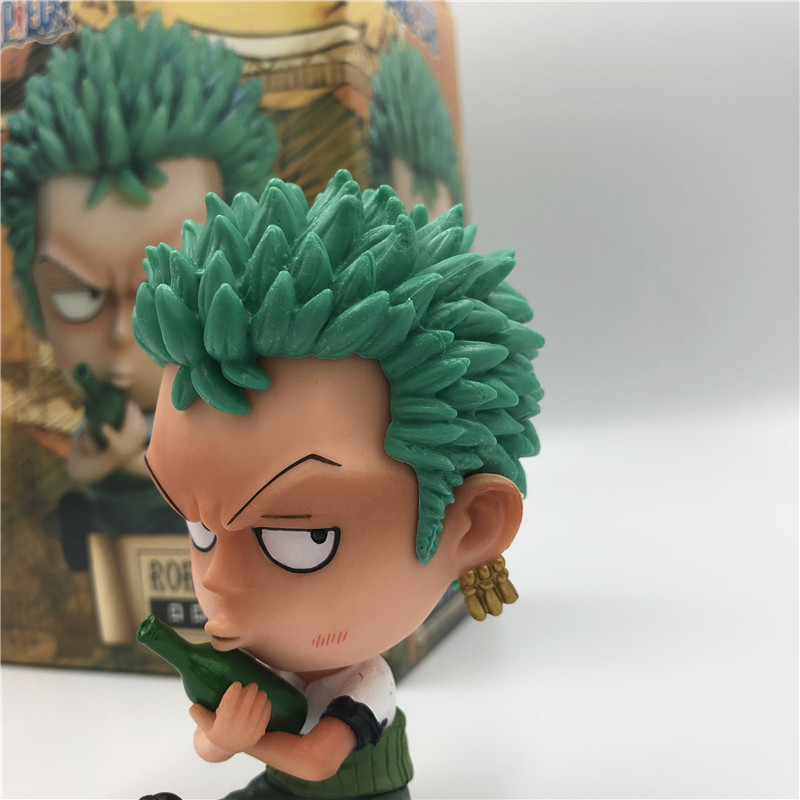Zoro Luffy Sanji Nami Robin Brook Chopper Ace Usopp Sitting Action Figures for Kids