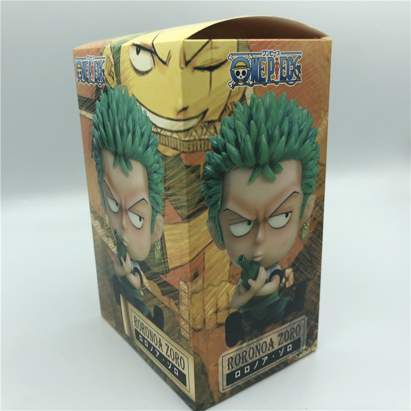 Zoro Luffy Sanji Nami Robin Brook Chopper Ace Usopp Sitting Action Figures for Kids