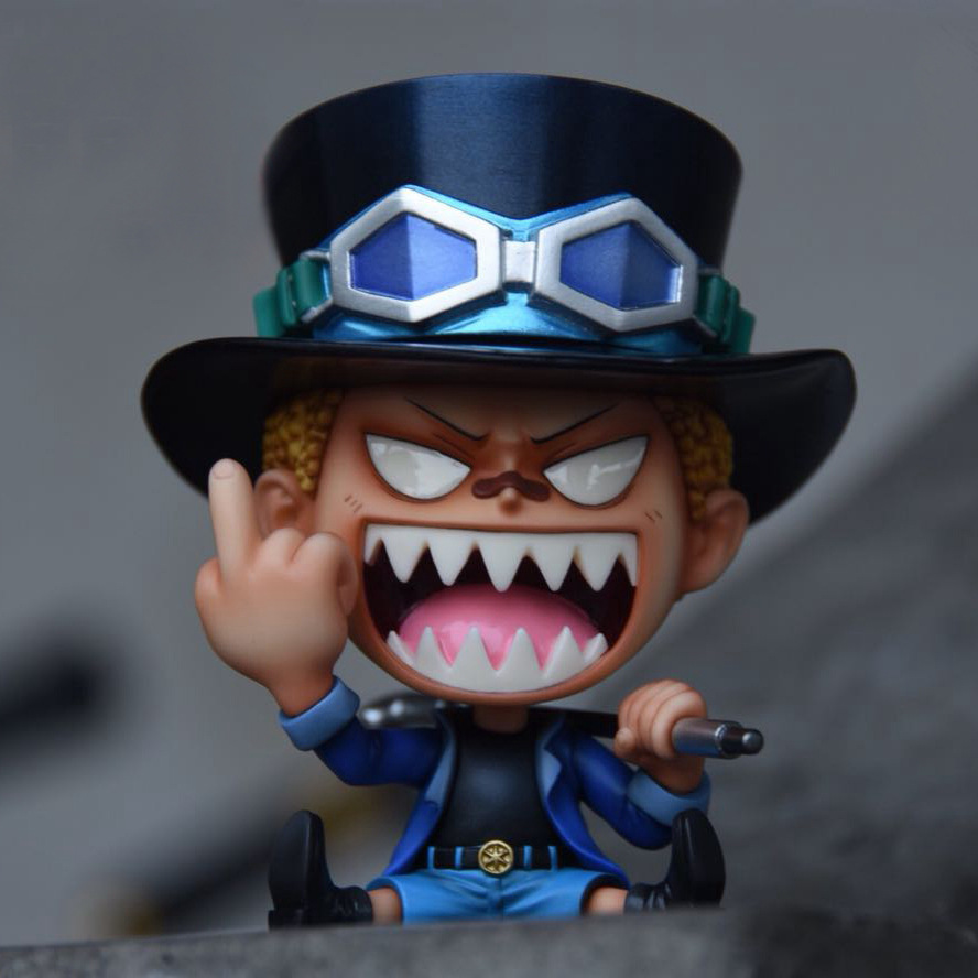 Zoro Luffy Sanji Nami Robin Brook Chopper Ace Usopp Sitting Action Figures for Kids