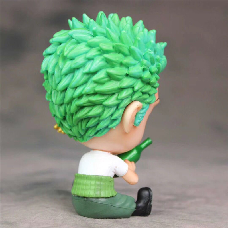 Zoro Luffy Sanji Nami Robin Brook Chopper Ace Usopp Sitting Action Figures for Kids