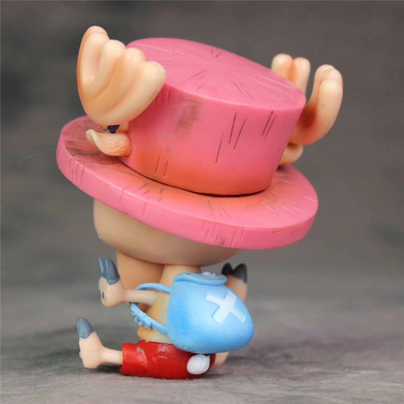 Zoro Luffy Sanji Nami Robin Brook Chopper Ace Usopp Sitting Action Figures for Kids