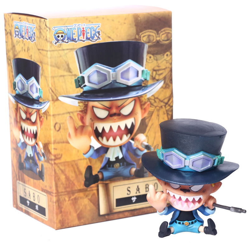 Zoro Luffy Sanji Nami Robin Brook Chopper Ace Usopp Sitting Action Figures for Kids
