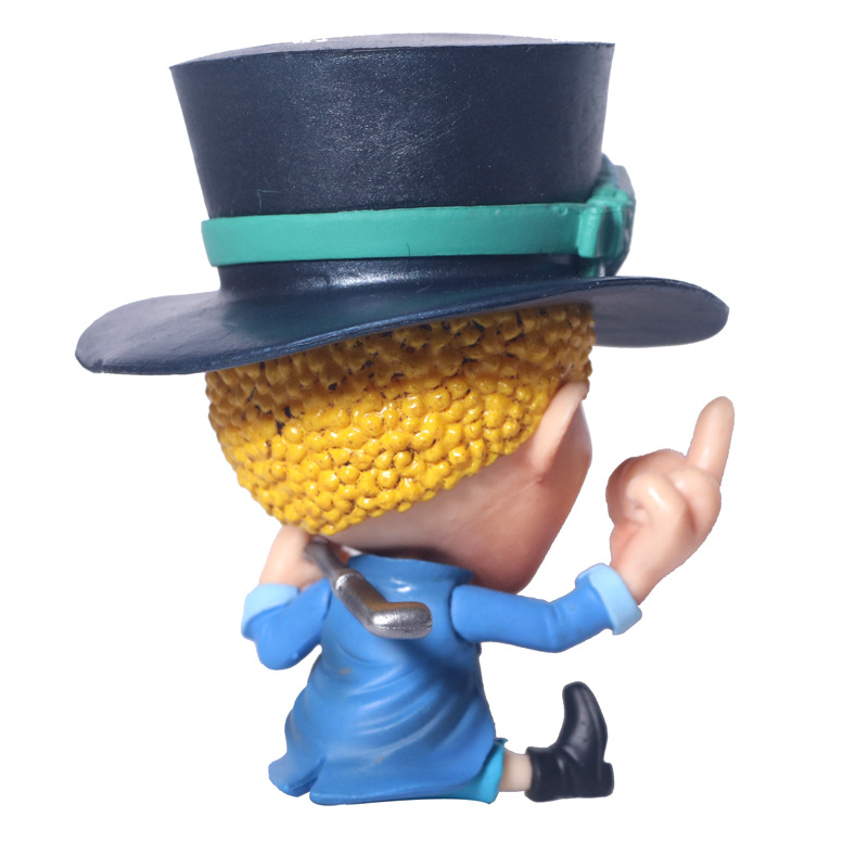 Zoro Luffy Sanji Nami Robin Brook Chopper Ace Usopp Sitting Action Figures for Kids