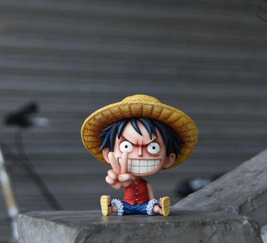 Zoro Luffy Sanji Nami Robin Brook Chopper Ace Usopp Sitting Action Figures for Kids