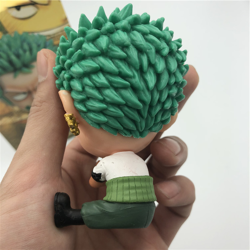 Zoro Luffy Sanji Nami Robin Brook Chopper Ace Usopp Sitting Action Figures for Kids
