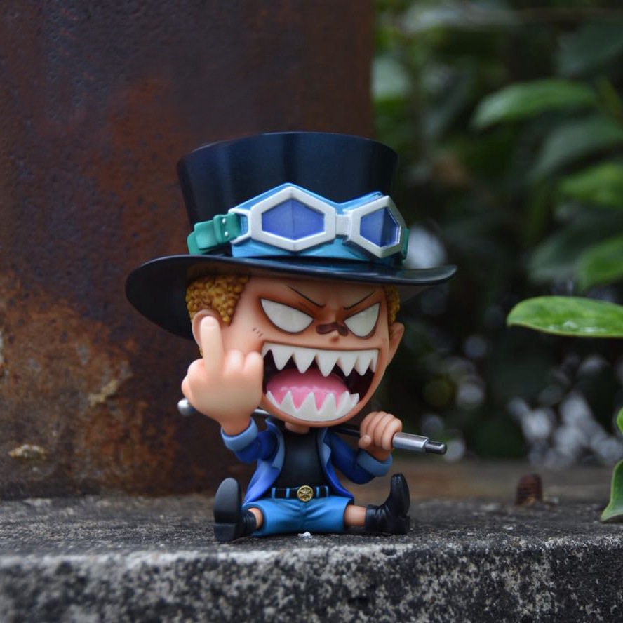 Zoro Luffy Sanji Nami Robin Brook Chopper Ace Usopp Sitting Action Figures for Kids