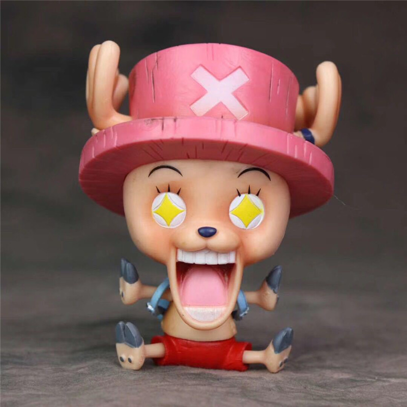 Zoro Luffy Sanji Nami Robin Brook Chopper Ace Usopp Sitting Action Figures for Kids
