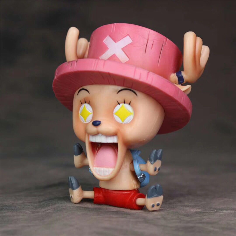 Zoro Luffy Sanji Nami Robin Brook Chopper Ace Usopp Sitting Action Figures for Kids