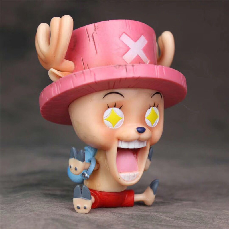 Zoro Luffy Sanji Nami Robin Brook Chopper Ace Usopp Sitting Action Figures for Kids