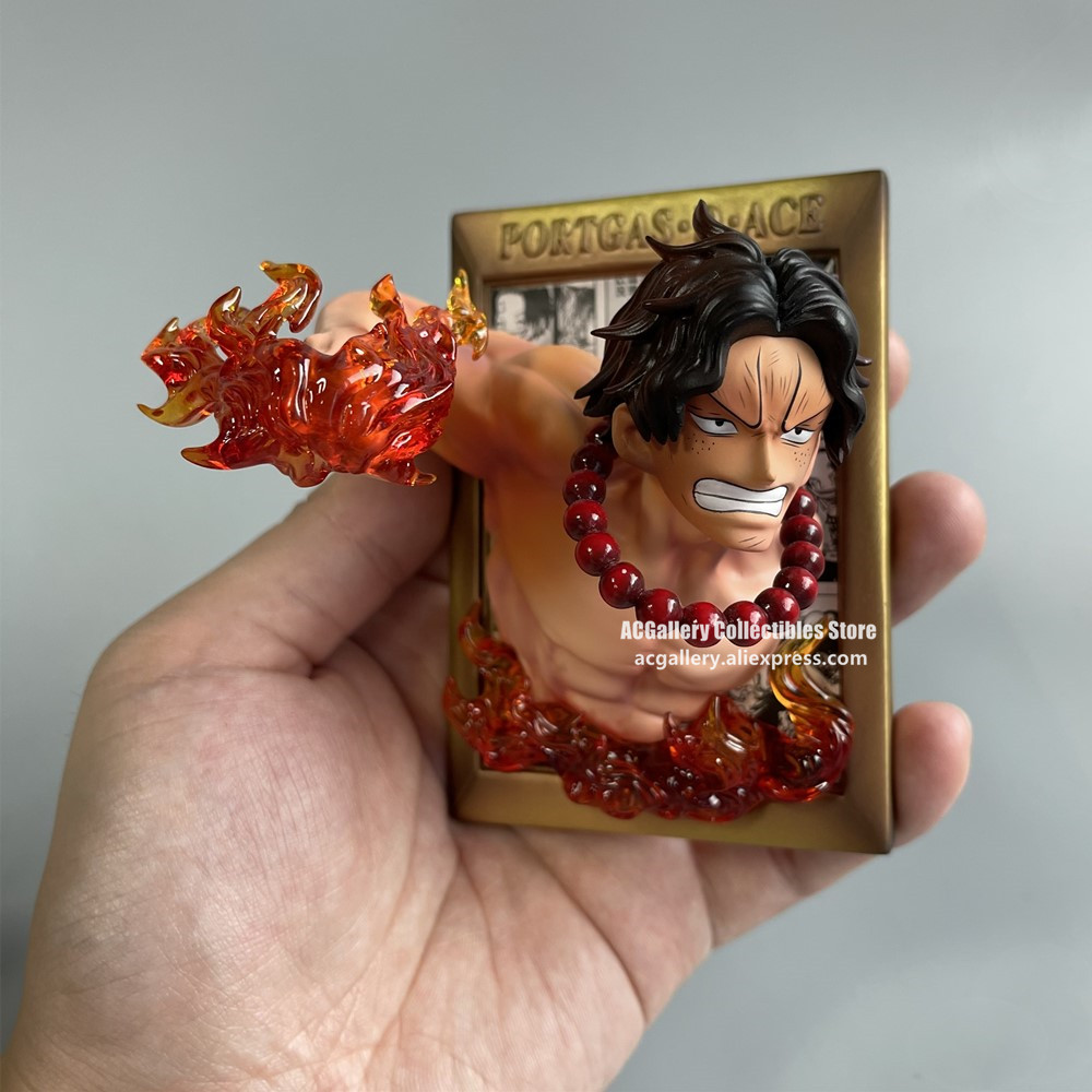 One Piece Anime PVC Action Figure Magnet Ace Luffy Fridge Decor