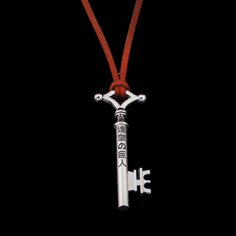 Attack on Titan Wings of Liberty Bracelet Men Women Metal Leather Wristband Necklace