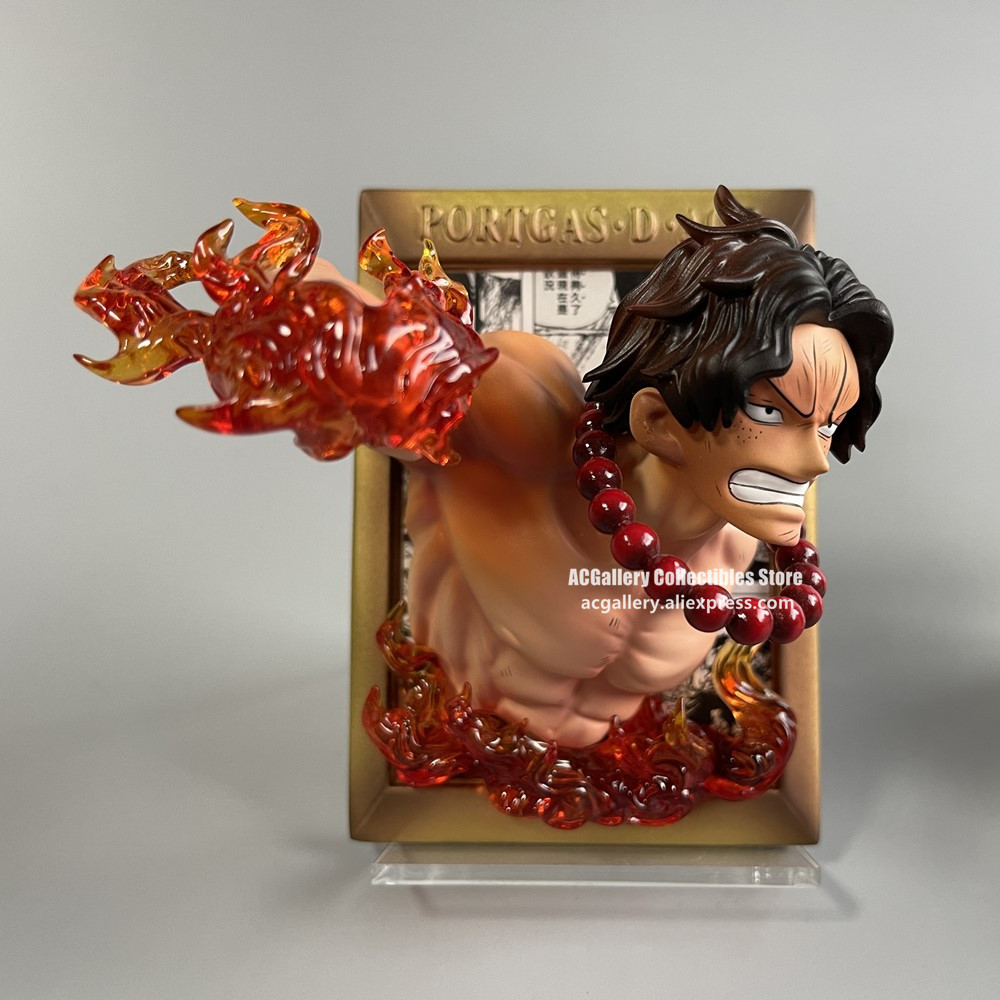 One Piece Anime PVC Action Figure Magnet Ace Luffy Fridge Decor