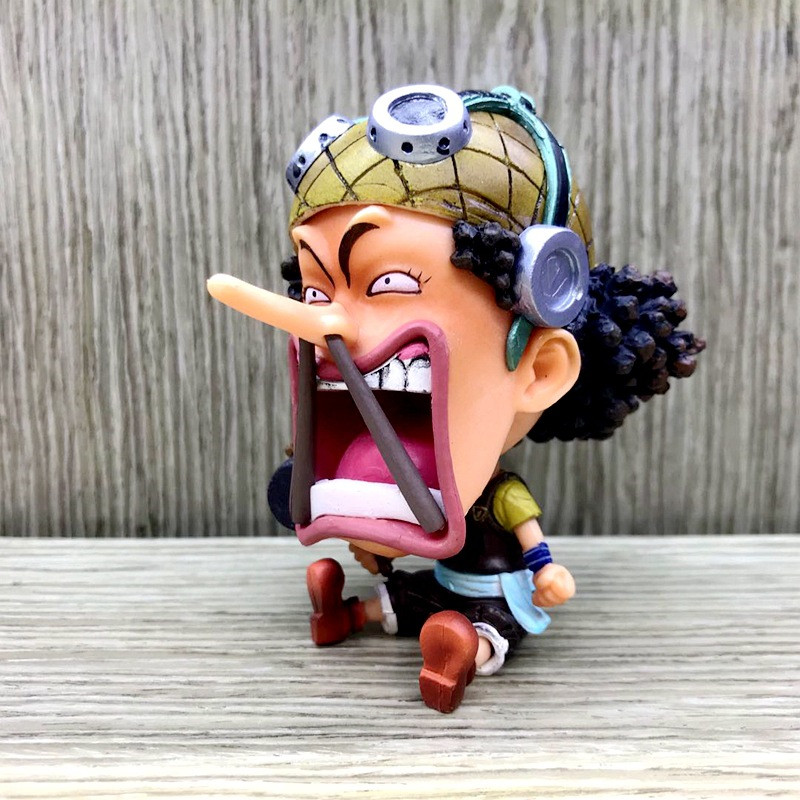 Zoro Luffy Sanji Nami Robin Brook Chopper Ace Usopp Sitting Action Figures for Kids