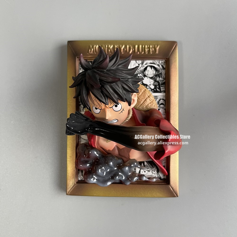 One Piece Anime PVC Action Figure Magnet Ace Luffy Fridge Decor