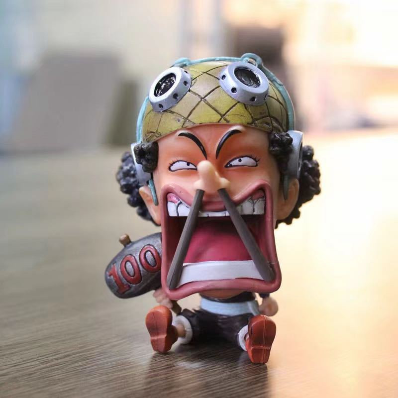 Zoro Luffy Sanji Nami Robin Brook Chopper Ace Usopp Sitting Action Figures for Kids