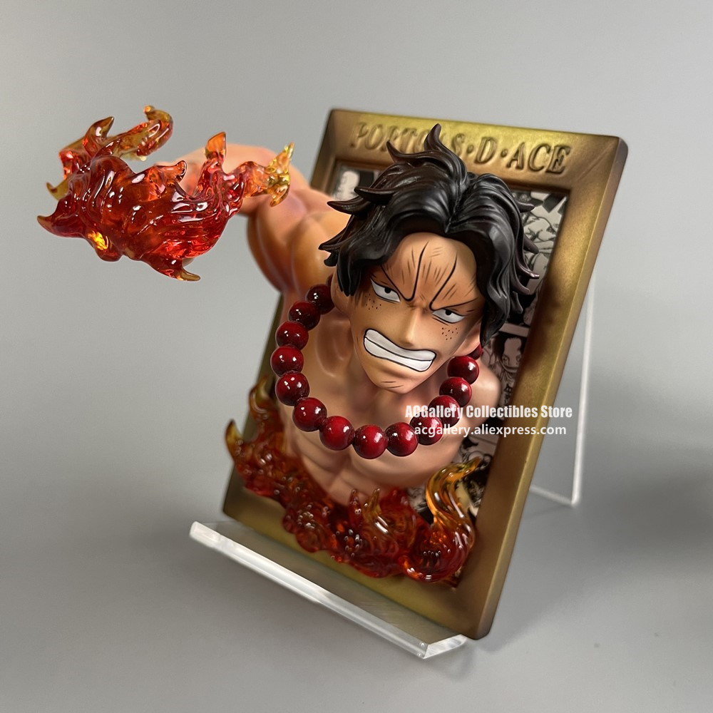 One Piece Anime PVC Action Figure Magnet Ace Luffy Fridge Decor