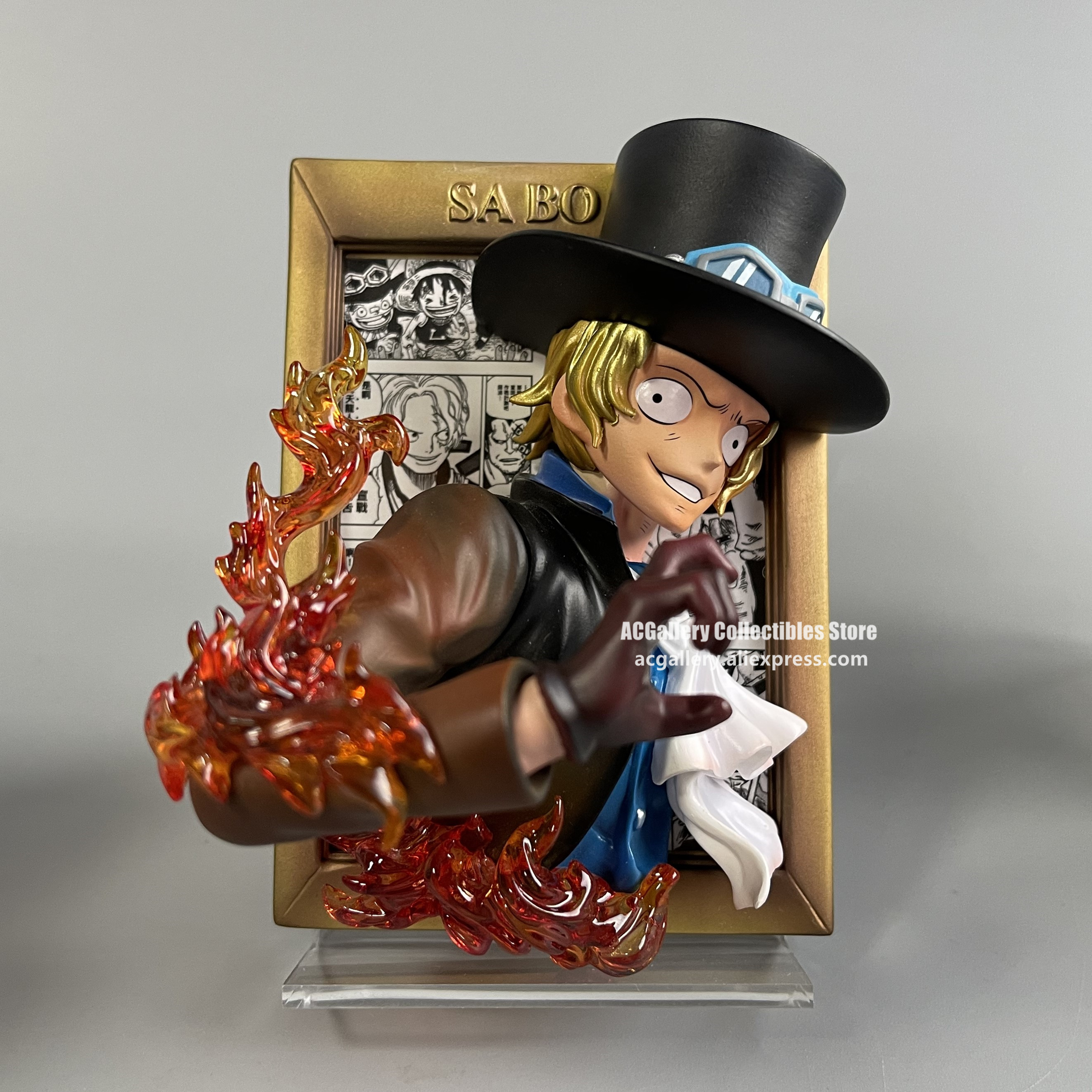 One Piece Anime PVC Action Figure Magnet Ace Luffy Fridge Decor