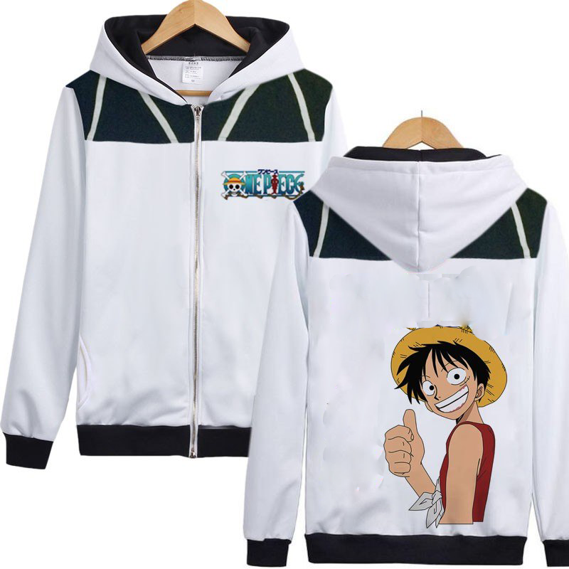 Monkey D Luffy Hooded Sweatshirts Hoodie Fleece zipper Coat