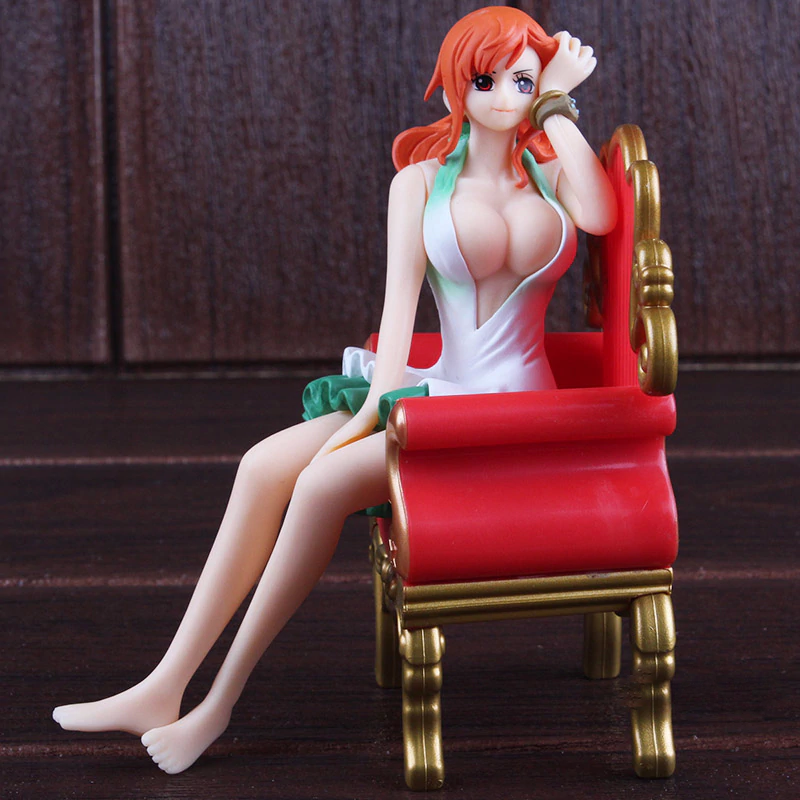One Piece Sexy Nami Figure Sitting Sofa 15cm One piece.