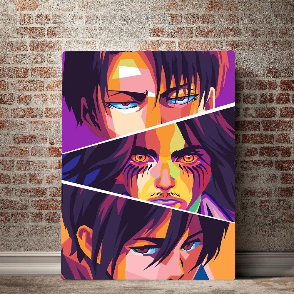 Wall Art Attack On Titan Canvas Painting HD Printed Japan Anime Pictures Home Decoration Poster For Living Room Modular Framed