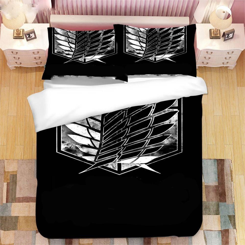 2021 NEW Attack on Titan 3D Printed Bedding Set Duvet Covers Pillowcases Comforter Bedding Set Bedclothes Bed Linen 04