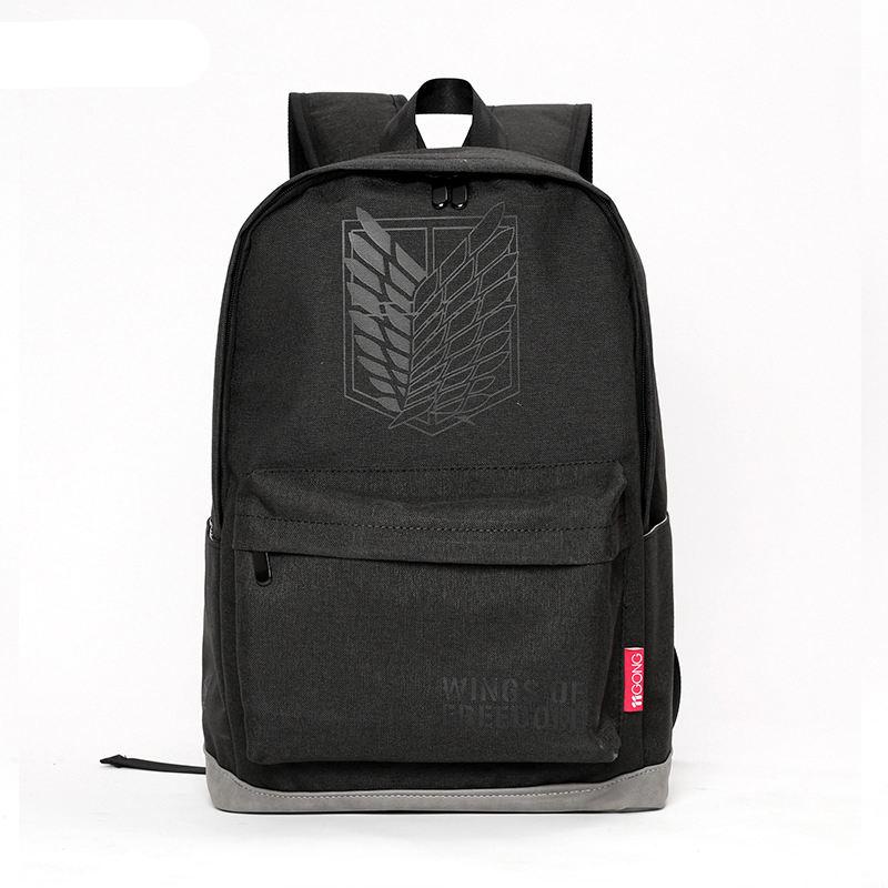 Attack on Titan Backpacks Teenage Girl Boy Backpack Student School Bags Students Laptop Travel Bag Oxford Patchwork Shoulder Bag