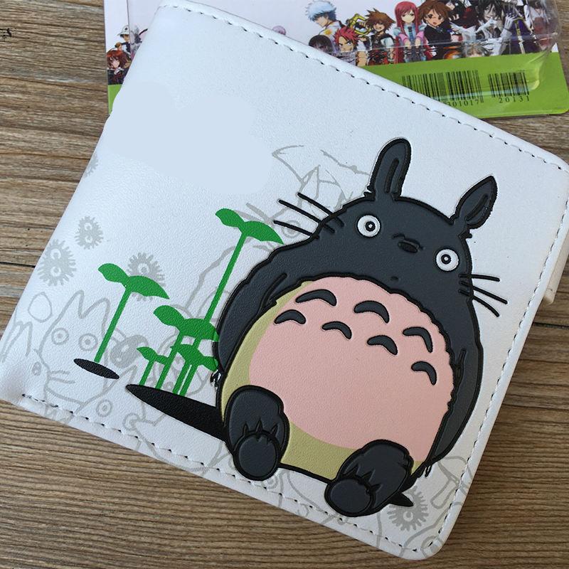 Cartoon Totoro Black Butler Attack on Titan Hasp Design Small Short Card Holder Coin Purse Wallet Carteira