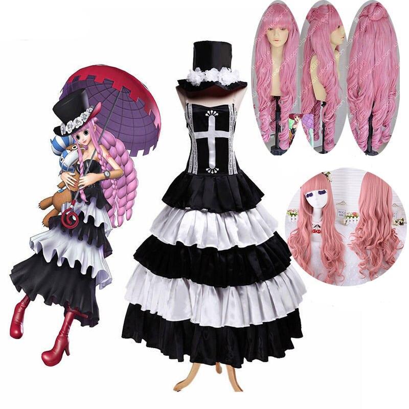Perona Halloween Costumes For Women Hot Anime Costume Ghost Princess Dress Perona Cosplay Costume Dress With Hat and wig