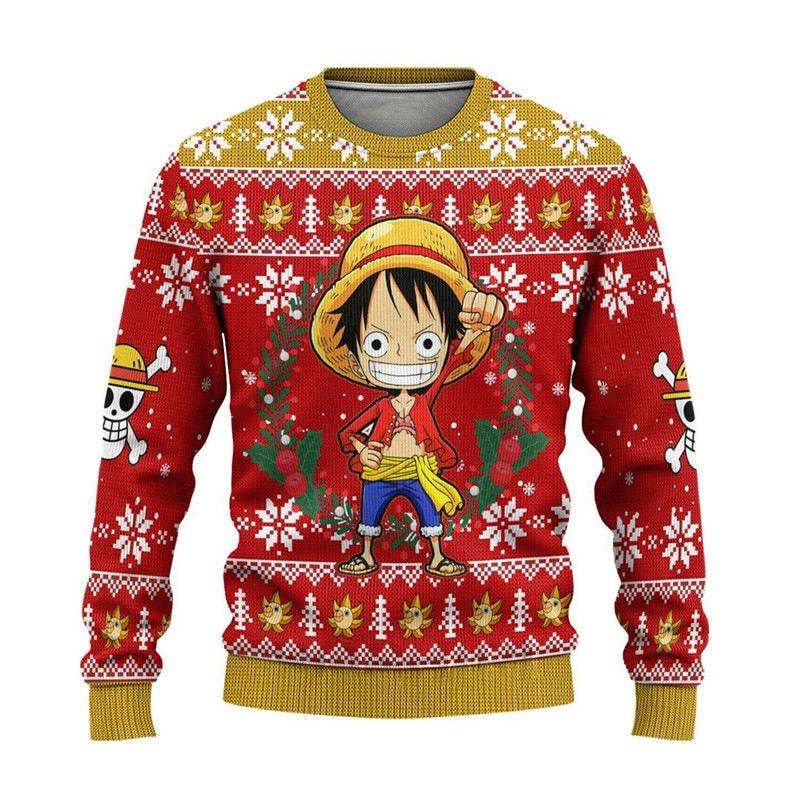 One Piece Straw Hat Monkey D Luffy Christmas Sweater