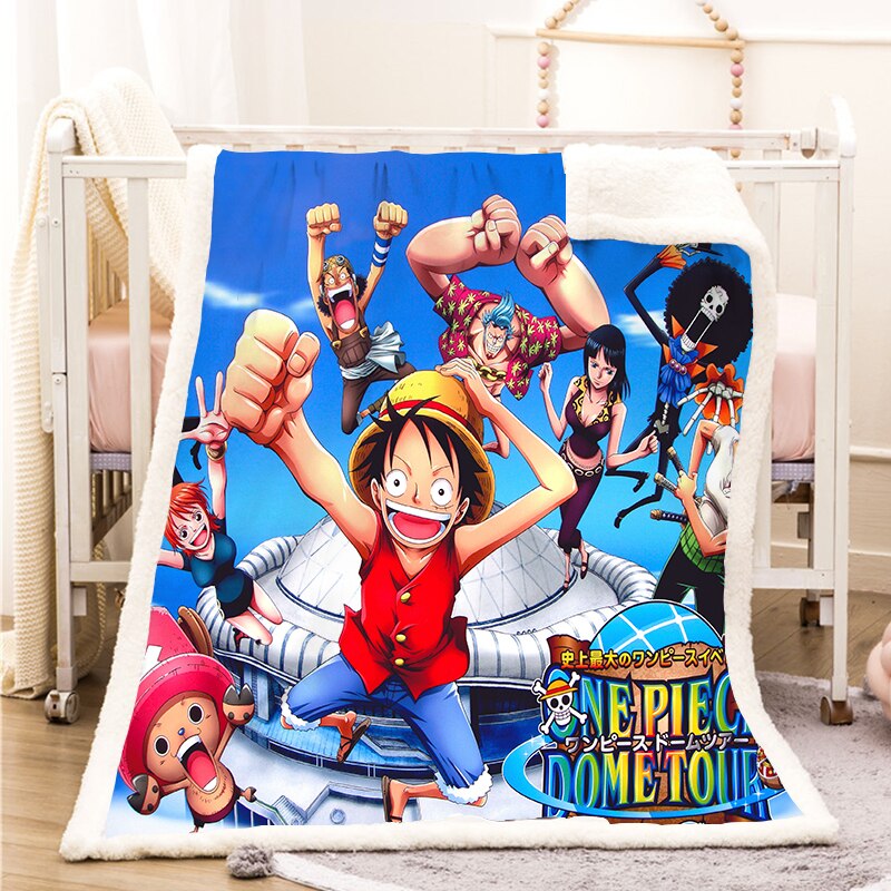 One Piece Sherpa Luffy deken, 100 x 150 cm