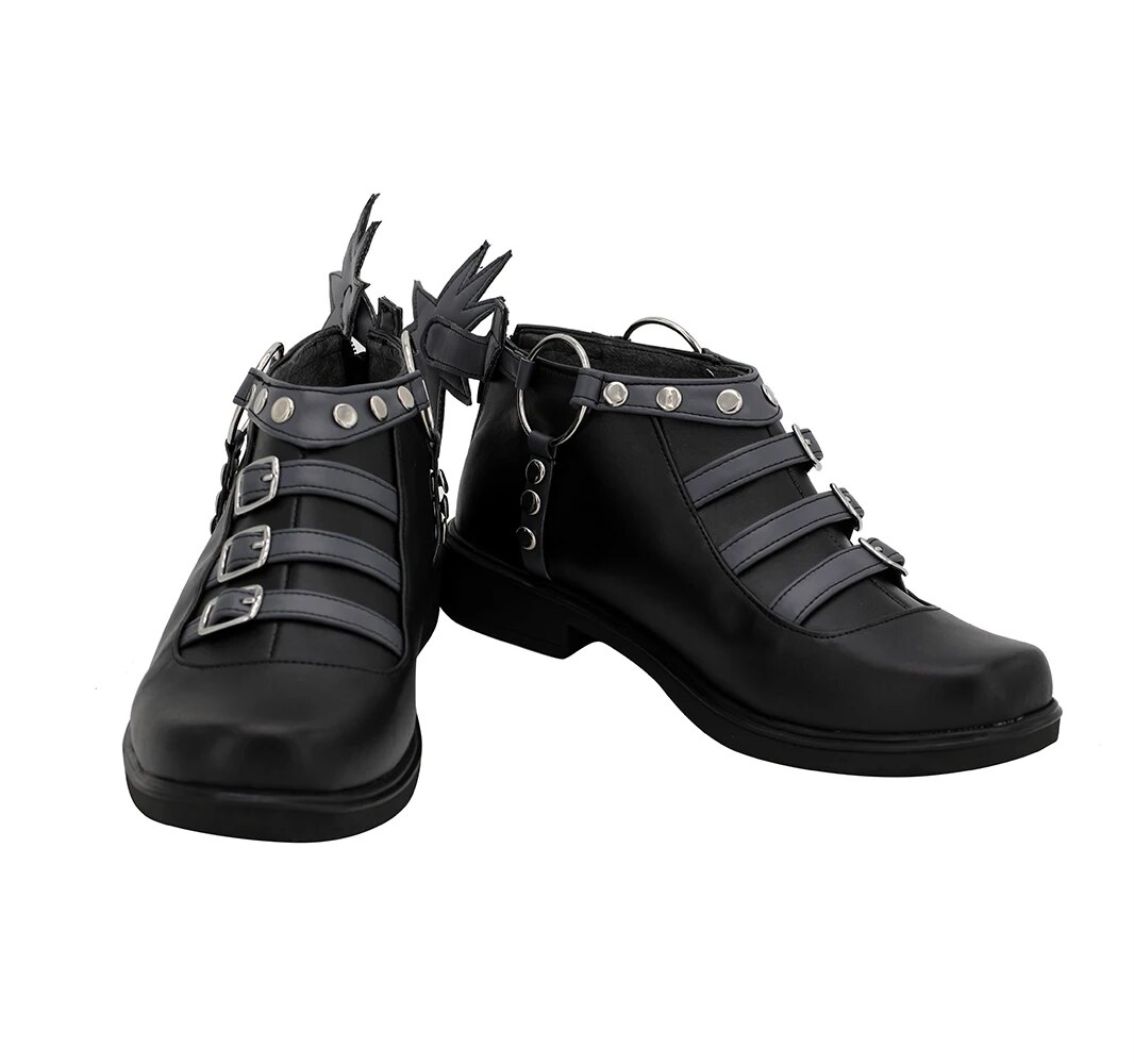 One Piece Charlotte Katakuri Cosplay Shoes Black Boots Custom Made Any Size