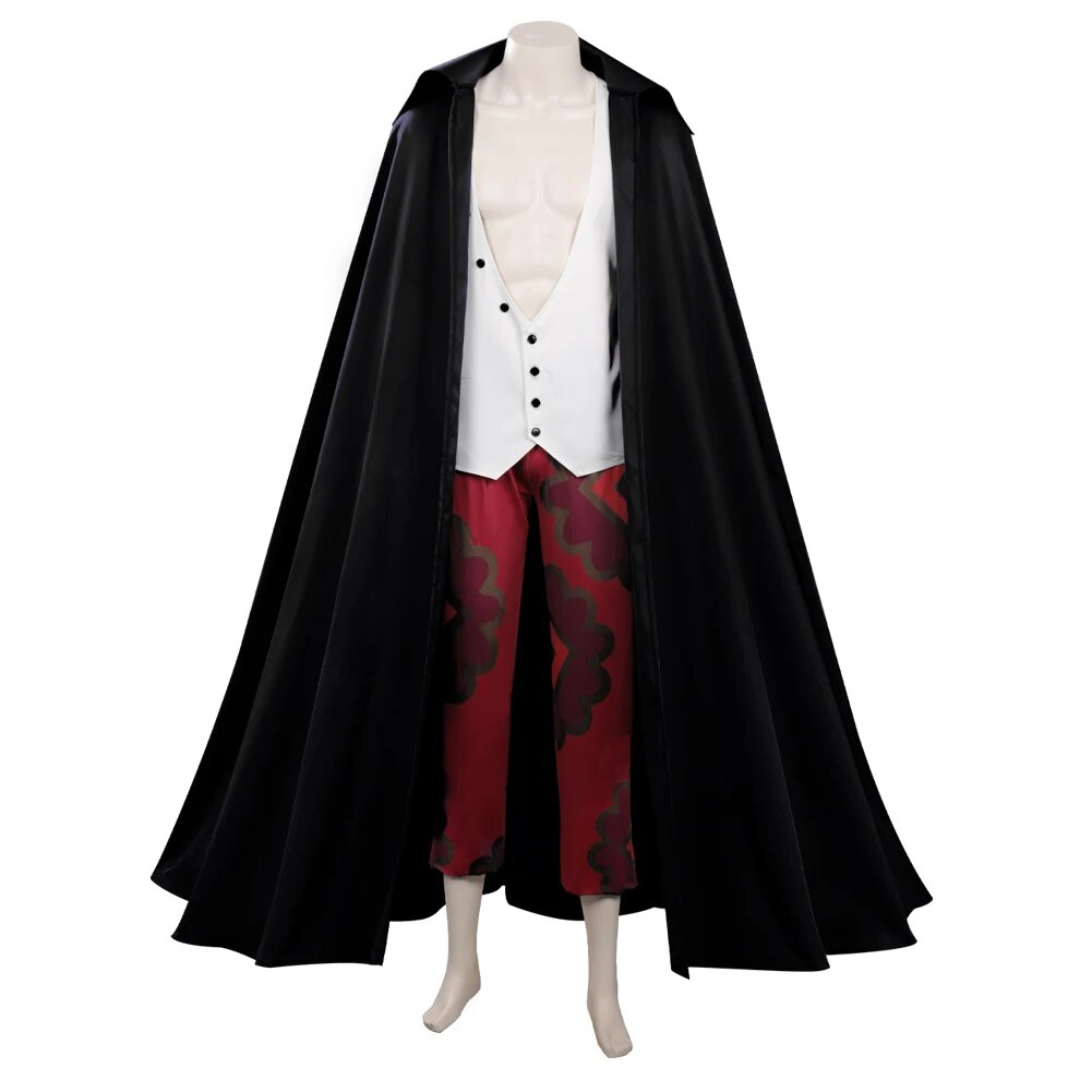 One Piece Film Red Shanks Cosplay Costume Cloak Suit Full Set Custom Made for Unisex