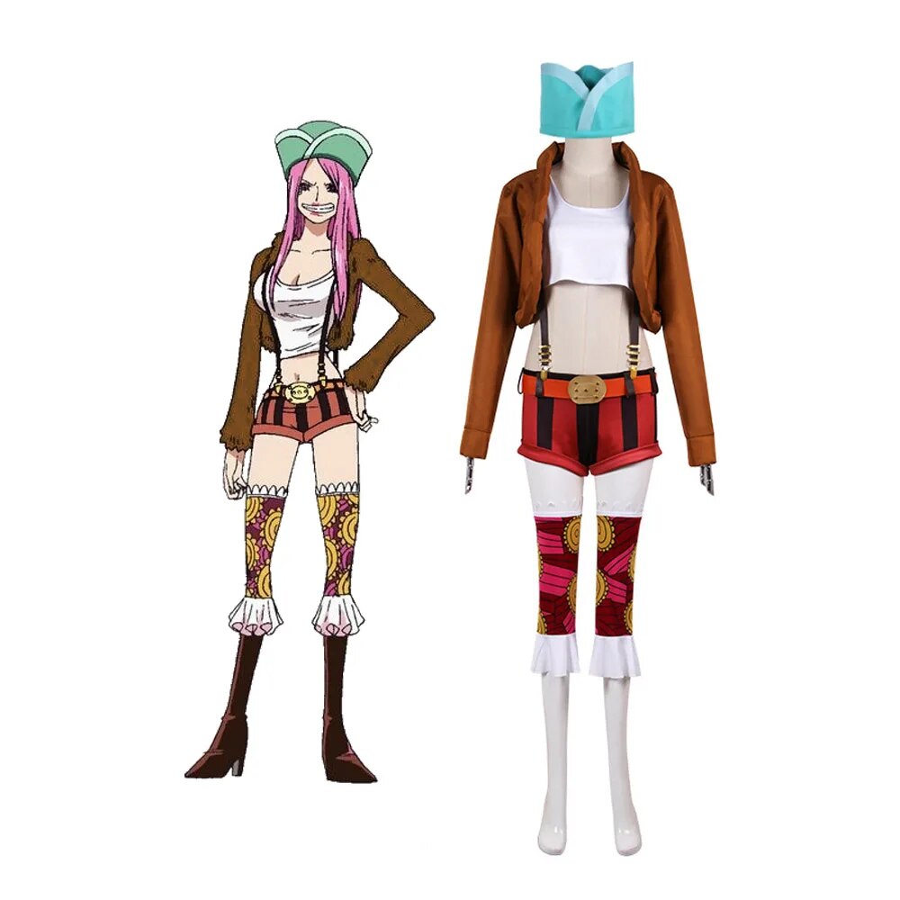 Anime One Piece Jewelry Bonney Cosplay Costume Full Set Custom Made Any Size