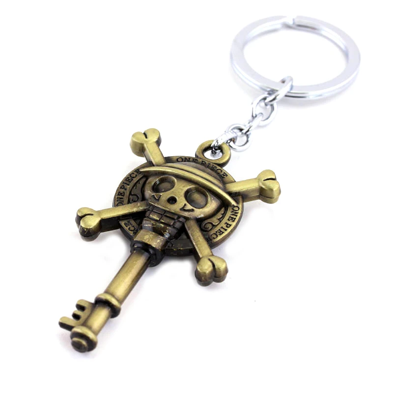 One Piece Monkey D Luffy Skull Keychain