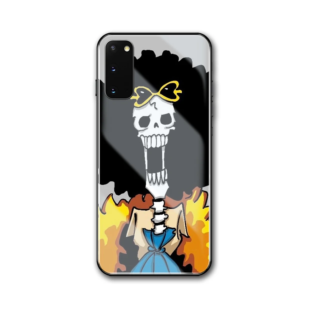 Harajuku  Brook  glass Case for samsung S8 S9 S10 S20 plus note 8 9 10 20 ultra A50 A51 A30 A70 A71