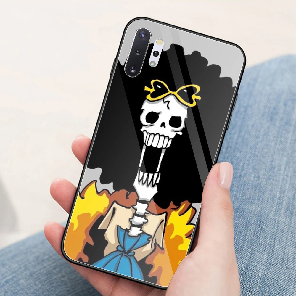 Harajuku  Brook  glass Case for samsung S8 S9 S10 S20 plus note 8 9 10 20 ultra A50 A51 A30 A70 A71