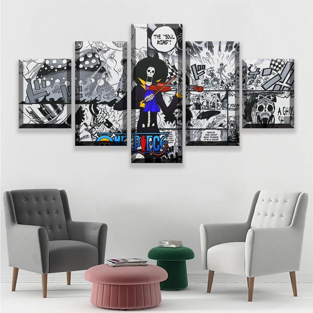 Brook Harajuku Wall Art 5 Pieces Canvnas Painting Poster Decor