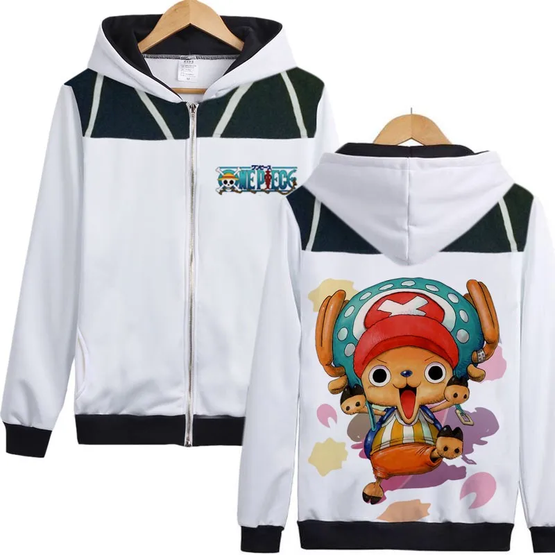 Monkey D Luffy Hooded Sweatshirts Hoodie Fleece zipper Coat