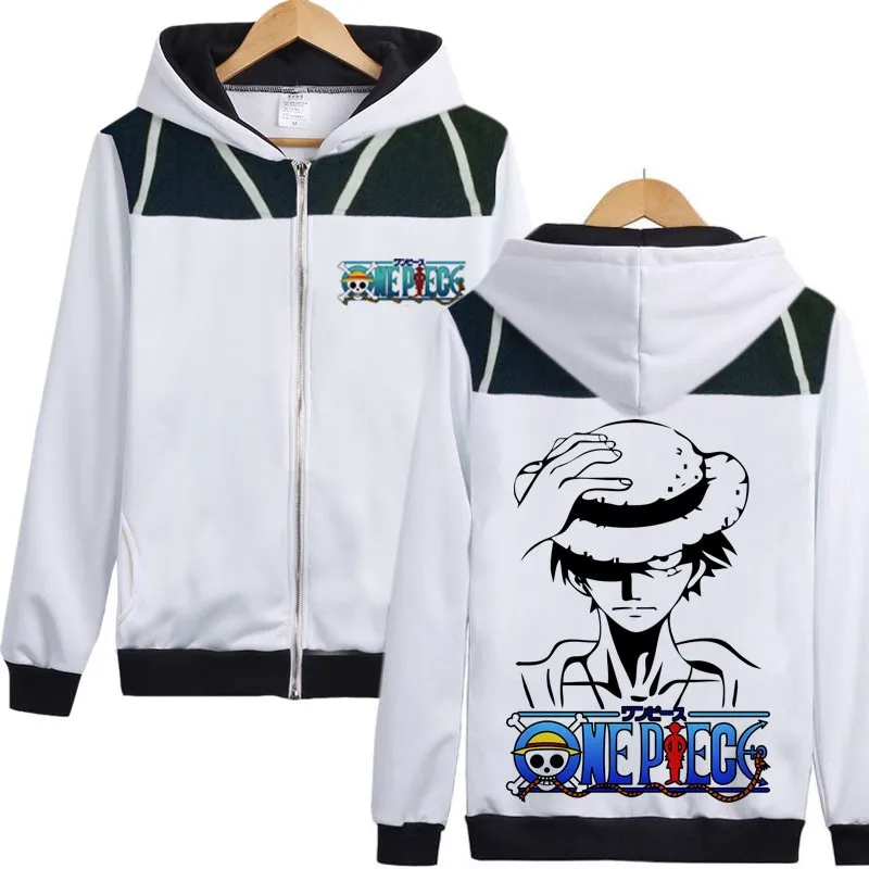 Monkey D Luffy Hooded Sweatshirts Hoodie Fleece zipper Coat